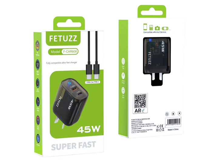 Cargador FETUZZ 45W Super Fast 